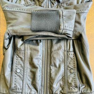 Womens Aritzia Leather Moto Jacket